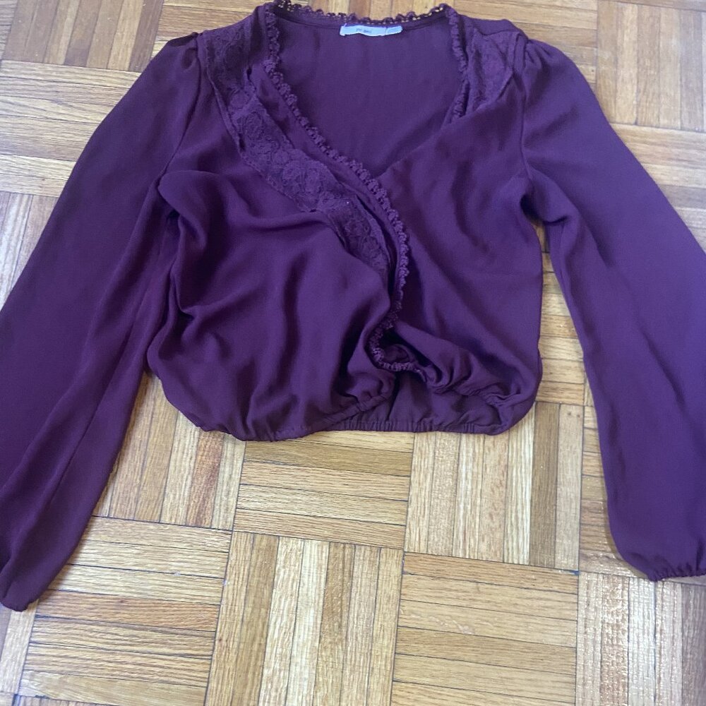 Burgundy Blouse- Small